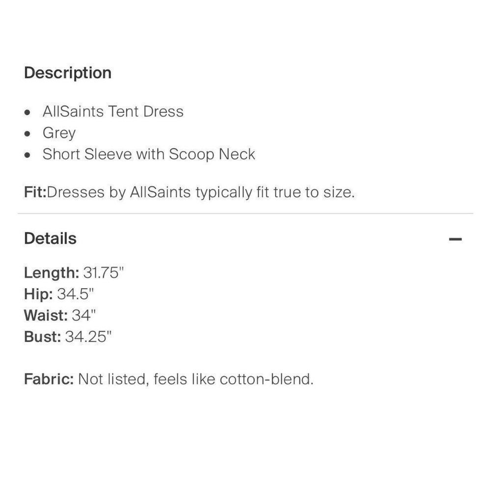 Allsaints Authentic Solid Light Heather Gray Shor… - image 8